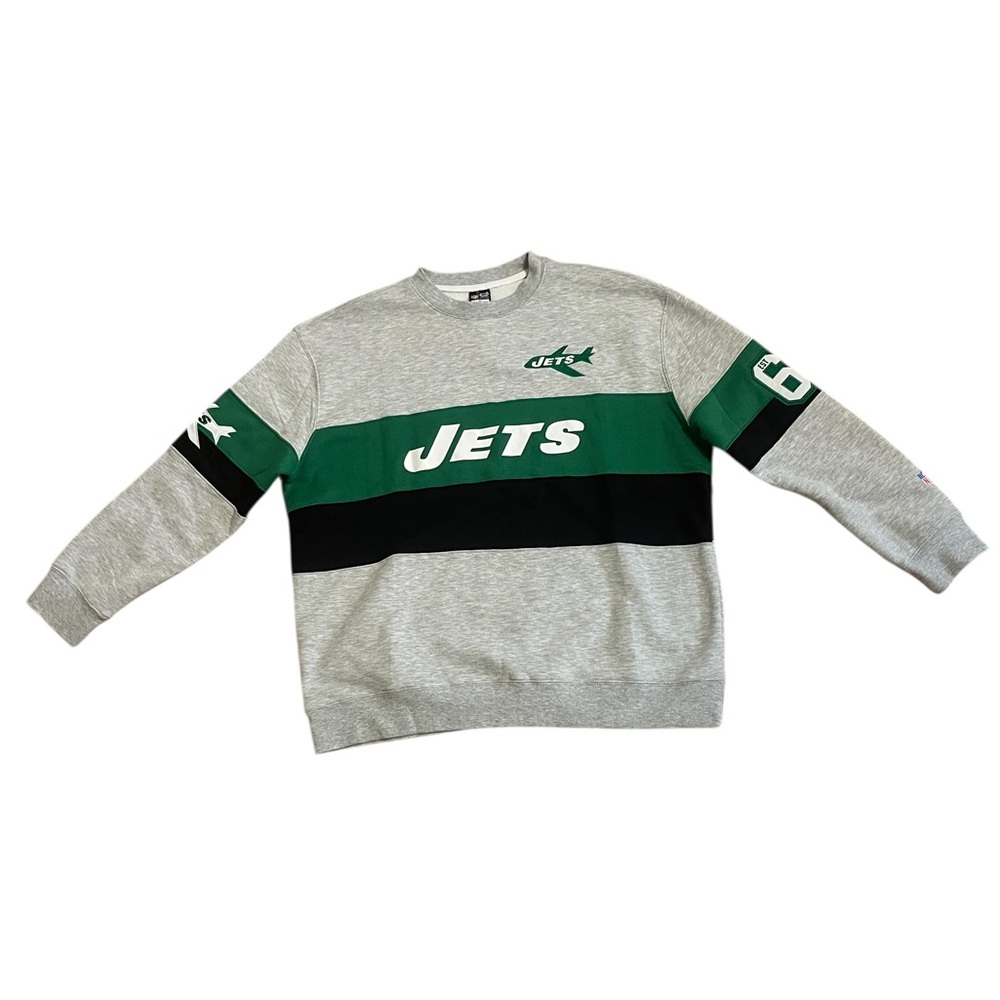 New York Jets NFL Crewneck Sweatshirt Gray Green Black – Women’s Size XL – NWT